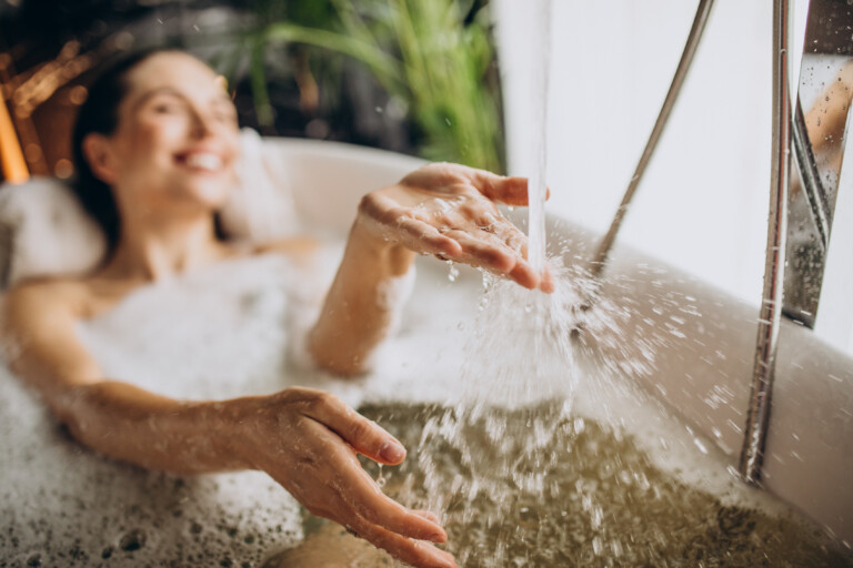 woman in bath